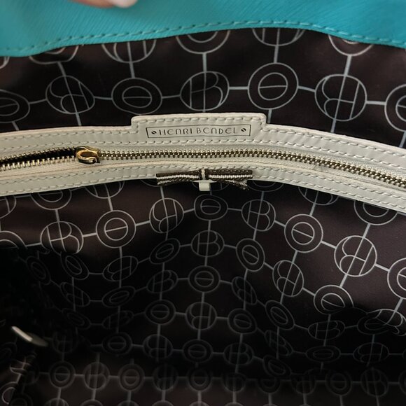 Henri Bendel West 57th Satchel – Turquoise Saffiano Leather *Rare Color* - Picture 4 of 7